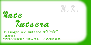 mate kutsera business card